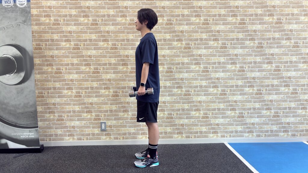 ハンマーカールの開始姿勢