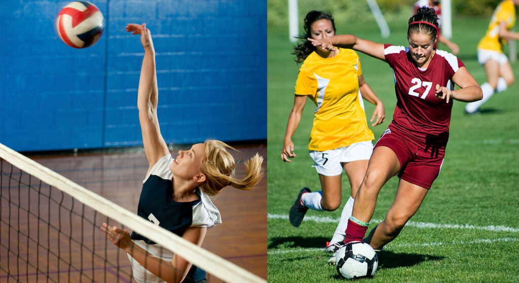 バレーボールとサッカー